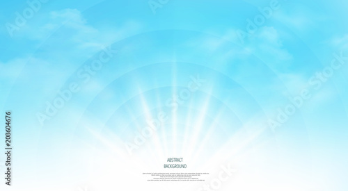 Abstract of realistic sunshine on the sky background. Each layer has separated, you can use and adjust for working.