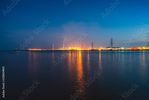 Power Plant at twilight © background photo
