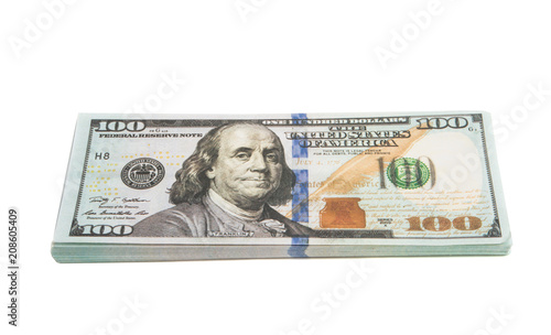 dollar banknotes isolated