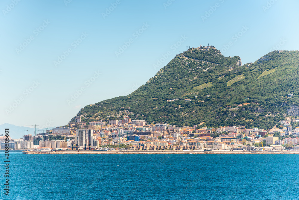 The City and rock of Gibraltar seen from the bayside