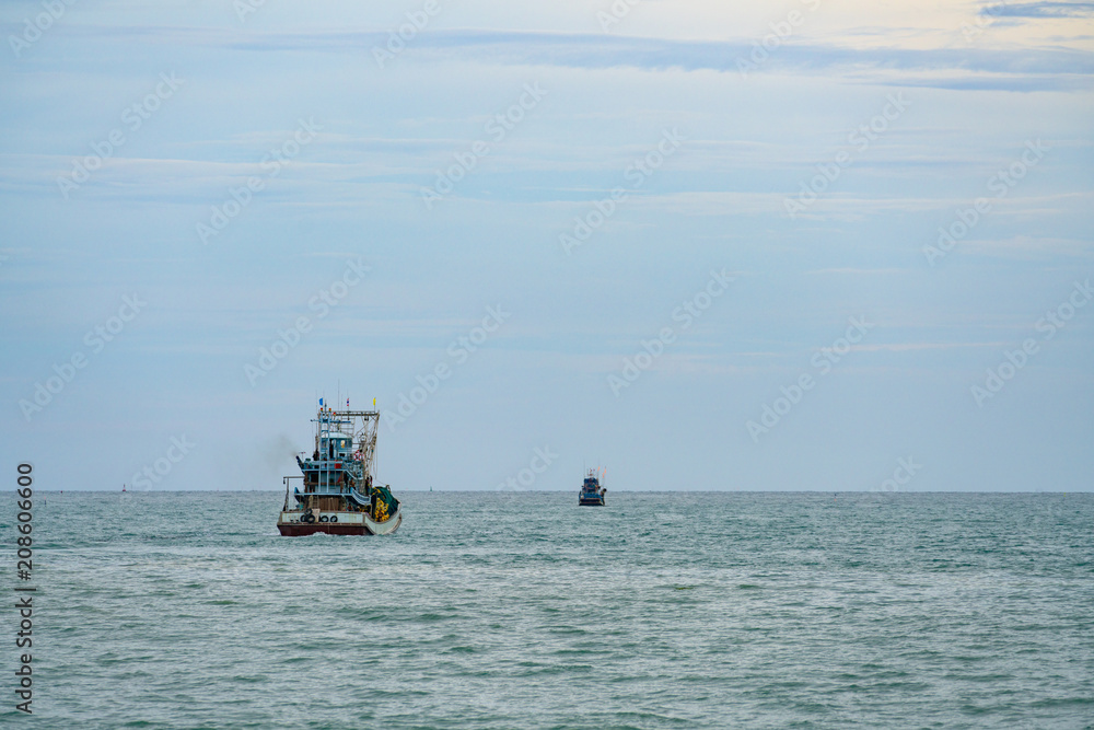 Rayong-THAILAND- May 2 2018-Fishing boat is out fishing - city Rayong in Thailand Rayong-THAILAND- May 2 2018-Fishing boat is out fishing - city Rayong in Thailand
