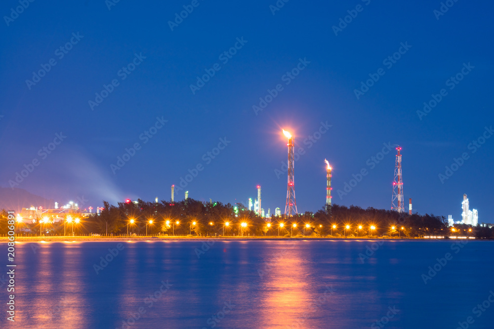  industrial plant at twilight