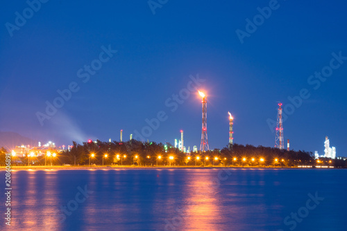  industrial plant at twilight © background photo