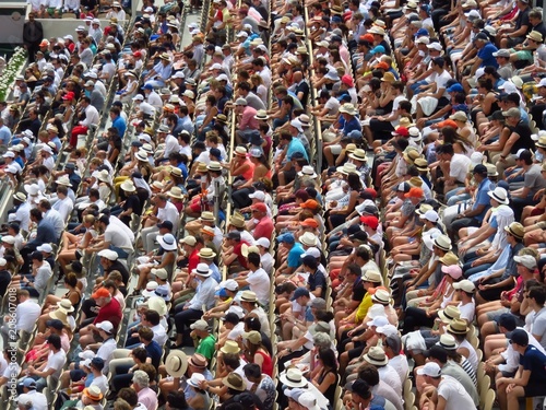 Quadro em tela Foule de spectateurs assis dans les tribunes de Roland-Garros, à Paris (France)