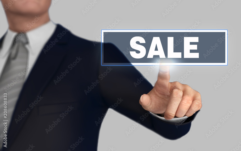 sale pushing concept 3d illustration sale pushing concept 3d illustration