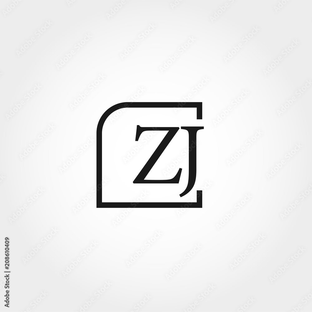 Fototapeta premium Initial Letter ZJ Logo Template Design