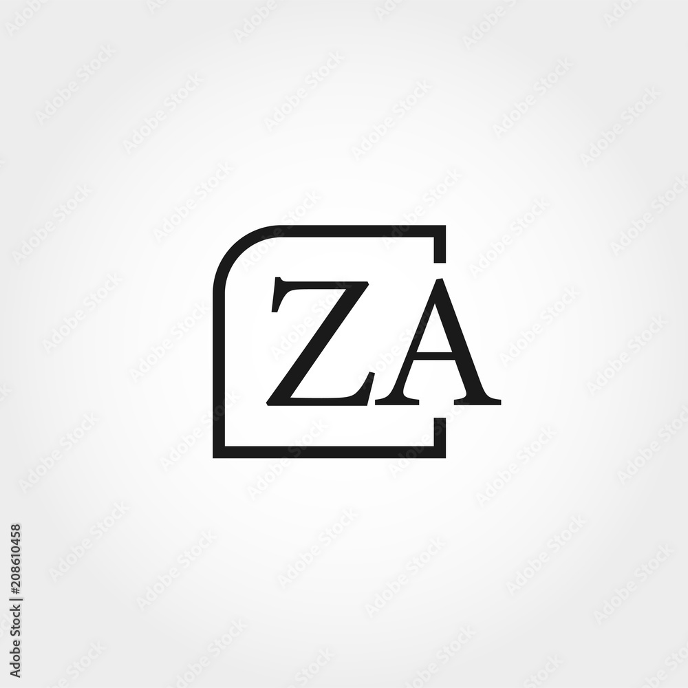 Initial Letter ZA Logo Template Design Initial Letter ZA Logo Template Design