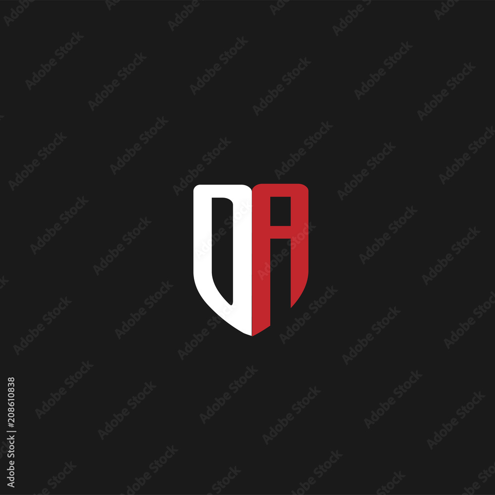 Initial Letter DA Logo Design Initial Letter DA Logo Design