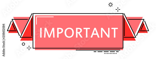 red flat line banner important
