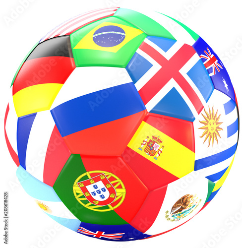 soccer ball 3d rendering isolated