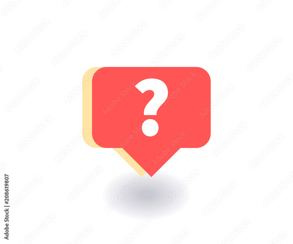 Question mark icon, vector symbol in flat style isolated on red background. Social media illustration. Question mark icon, vector symbol in flat style isolated on red background. Social media illustration.