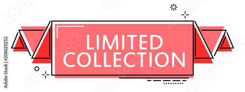 red flat line banner limited collection