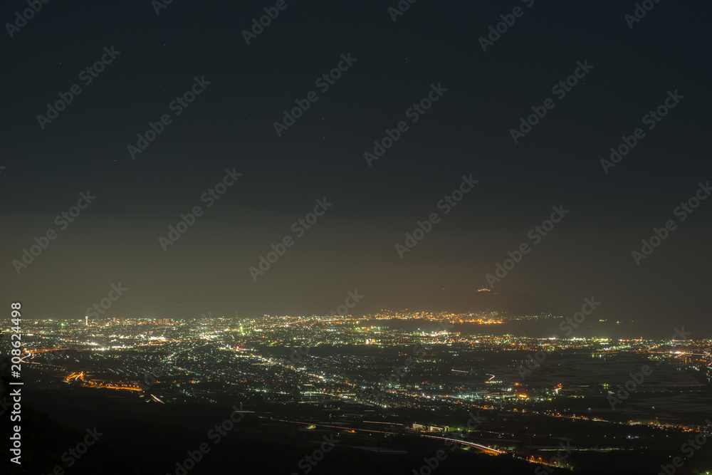 Fototapeta premium 函館裏夜景 城岱牧場展望台