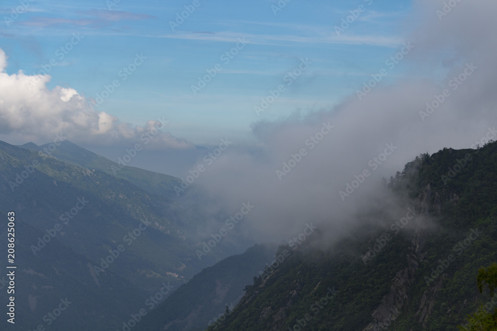 Amazing mountains view in a cloudy day in summer Amazing mountains view in a cloudy day in summer