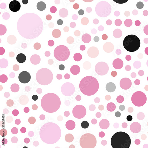Light Red, Yellow vector seamless template with circles.