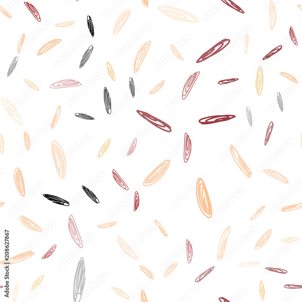 Light Red, Yellow vector seamless background with bubbles.