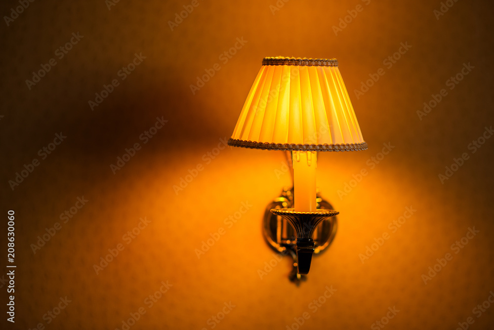 Beautiful Wall lamp with a warm shade of light. Beautiful Wall lamp with a warm shade of light.