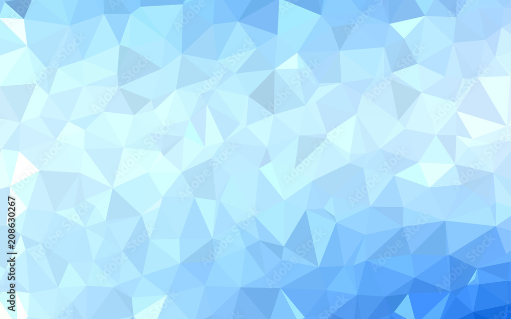 Light BLUE vector shining triangular backdrop.