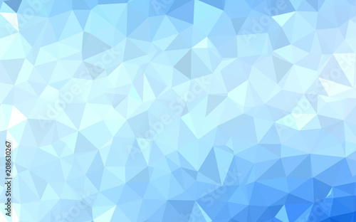 Light BLUE vector shining triangular backdrop.