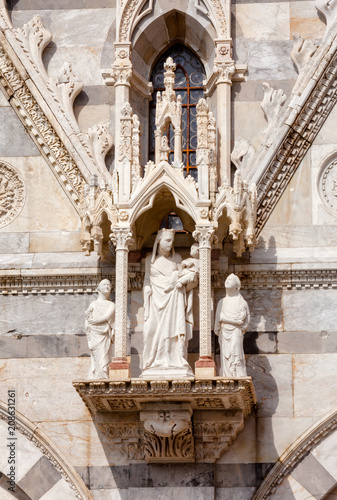 Santa Maria della Spina church facade detail Pisa Tuscany Italy photo