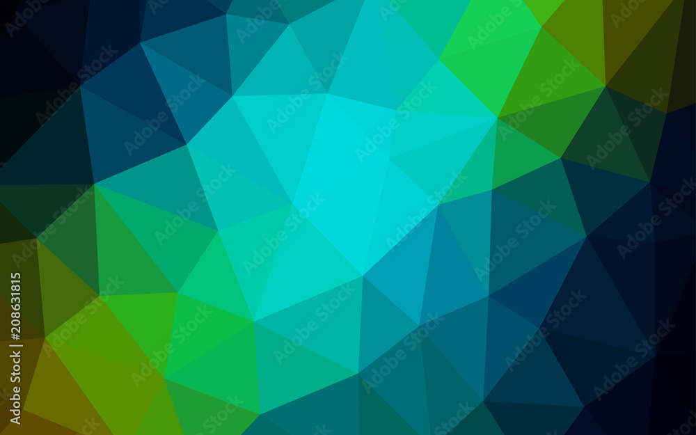 Obraz premium Dark Blue, Yellow vector abstract polygonal background.
