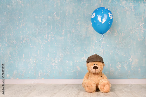 Geburt - Teddy mit Luftballon