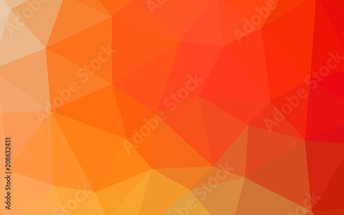 Light Red  Yellow vector polygonal pattern.