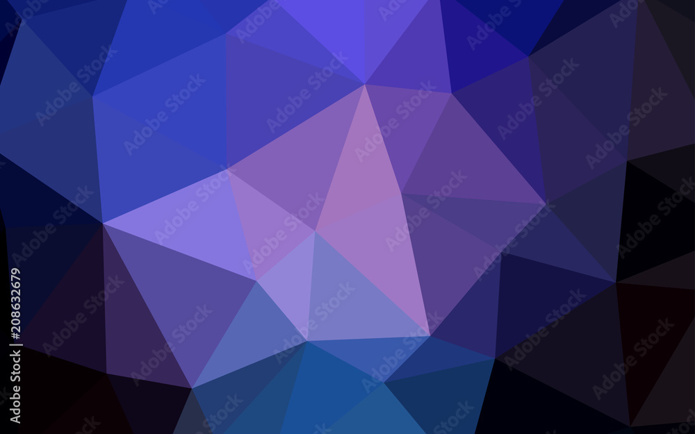 Obraz premium Dark Pink, Blue vector shining triangular backdrop.