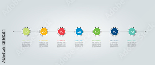  Infographic timeline report, template, chart, scheme. Vector.