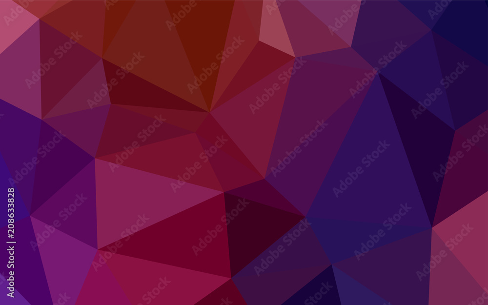 Obraz premium Dark Blue, Red vector shining triangular cover.