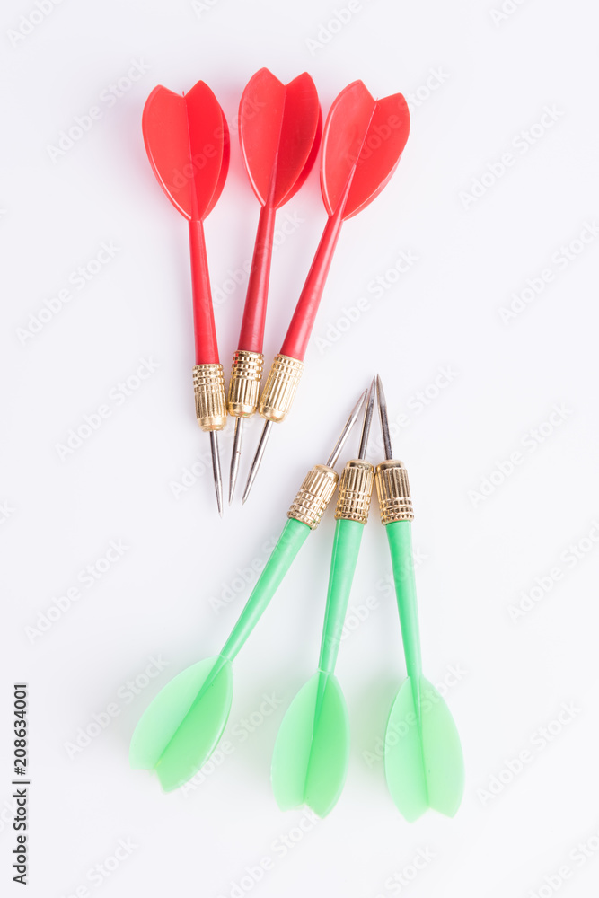 Colorful Darts on White Background Colorful Darts on White Background
