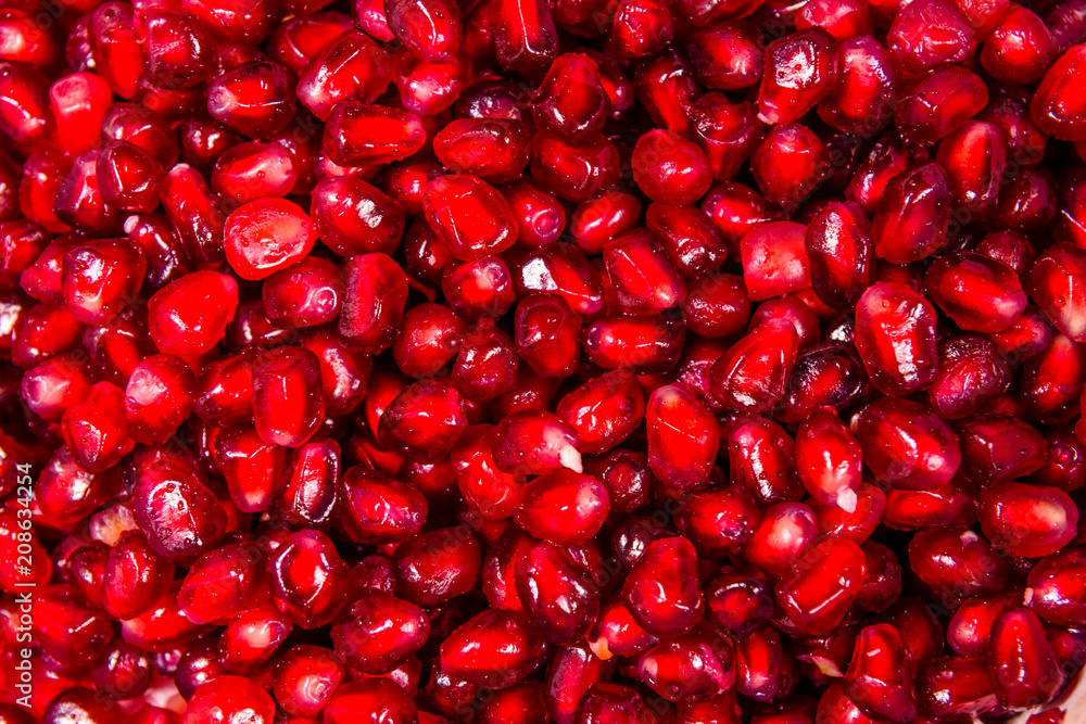 Texture of the garnet seeds for the background Texture of the garnet seeds for the background