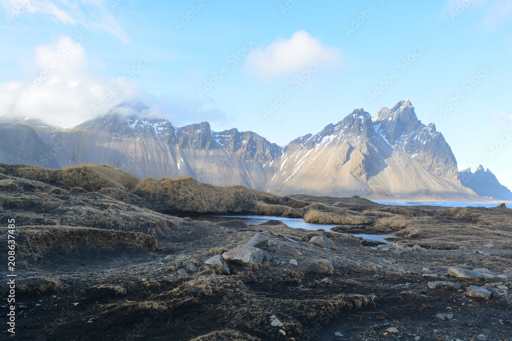 A high peak mountain range in Iceland