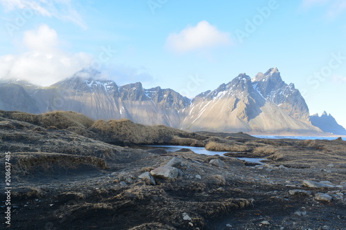 A high peak mountain range in Iceland