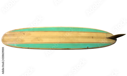 Vintage Surfboard Isolated on white