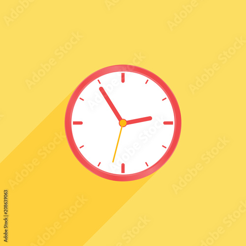 clock illustration on yellow background