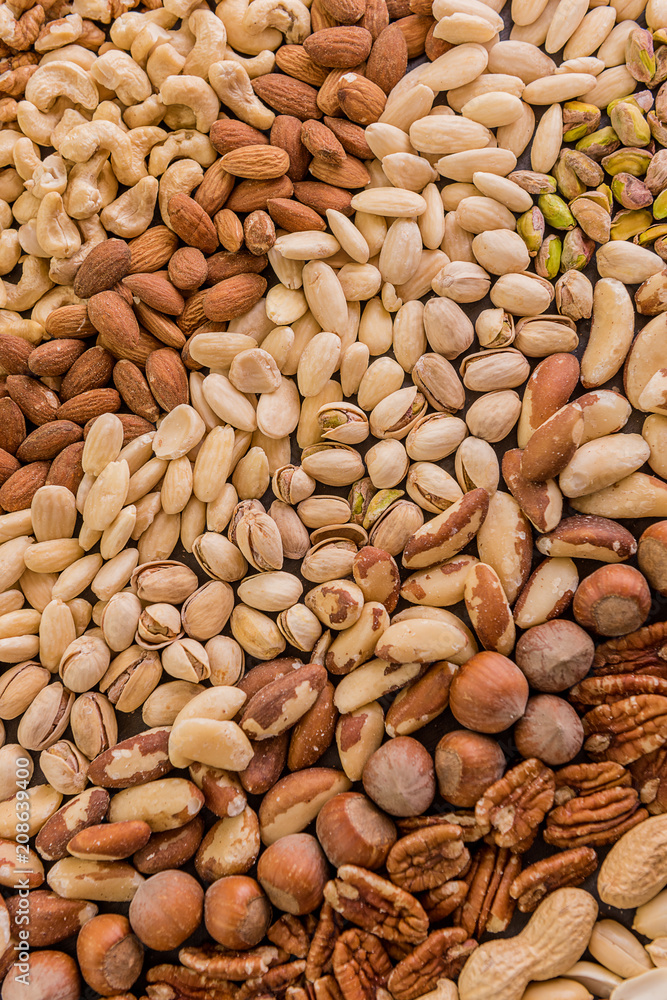 filled frame of variety mixture of nuts filled frame of variety mixture of nuts
