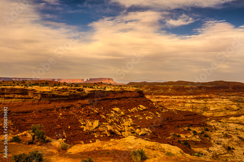 Sunset at the Maze Overlook in the Canyonlands National Park in Utah  is a magnificent event. 
