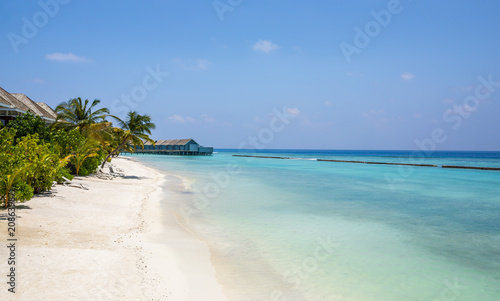 Unique beauty of blue lagoon in Maldives