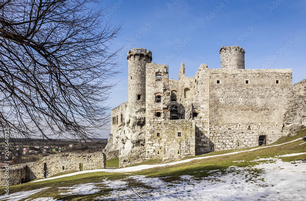 Ogrodzieniec medieval castle in Poland