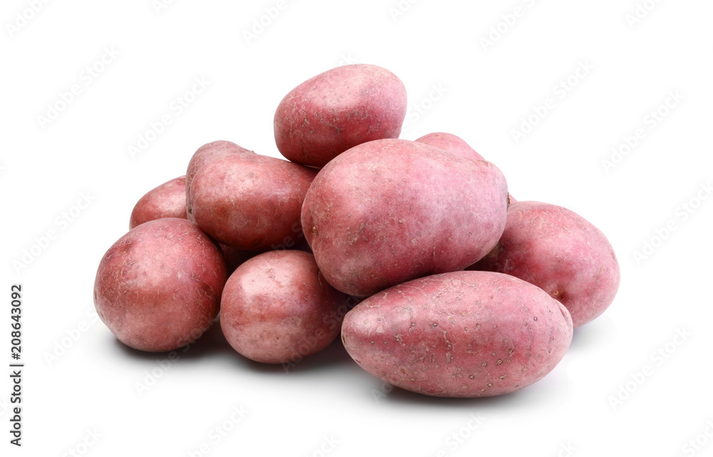 Pile of potatoes isolated on white Pile of potatoes isolated on white
