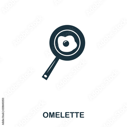 Omelette icon. Mobile apps, printing and more usage. Simple element sing. Monochrome Omelette icon illustration.