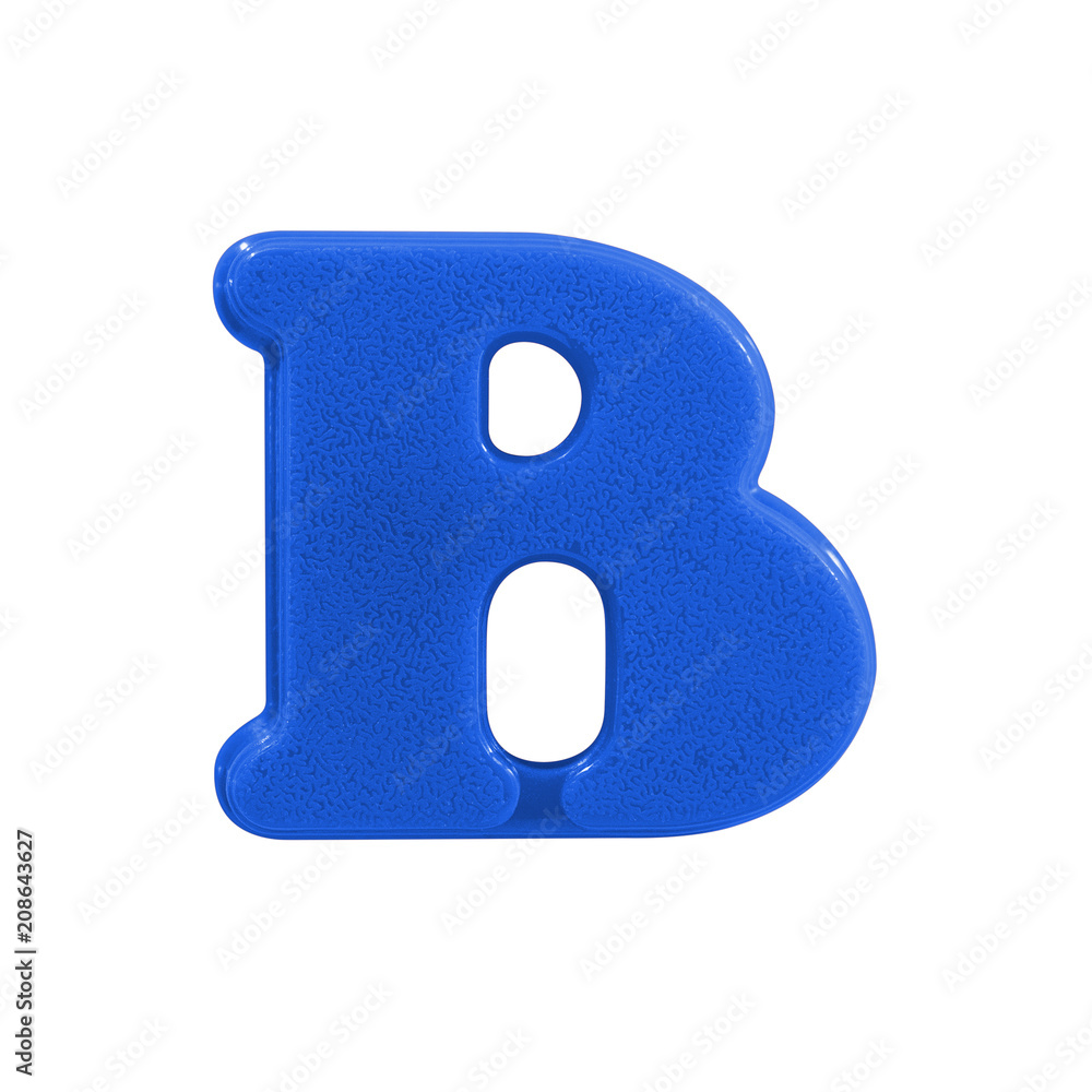 letter B uppercase alphabet plastic on white background with Clipping path letter B uppercase alphabet plastic on white background with Clipping path
