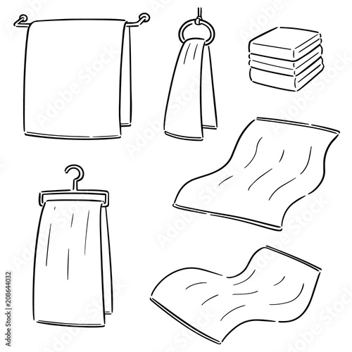 Vector set of towels