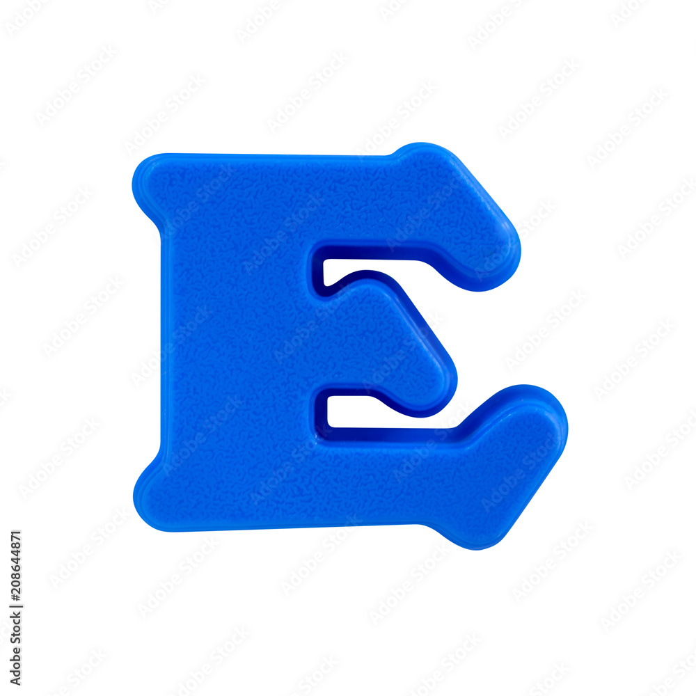 letter E uppercase alphabet plastic on white background with Clipping path letter E uppercase alphabet plastic on white background with Clipping path