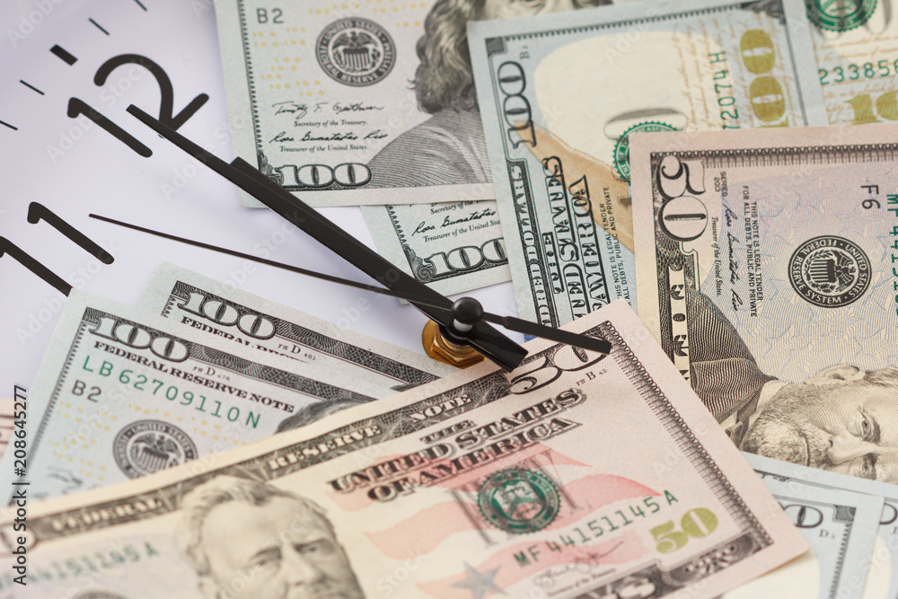 Time is money clock concept
