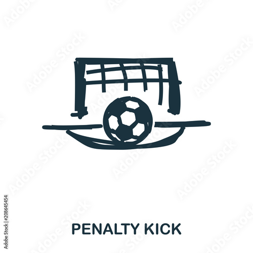Penalty Kick icon. Mobile apps, printing and more usage. Simple element sing. Monochrome Penalty Kick icon illustration.