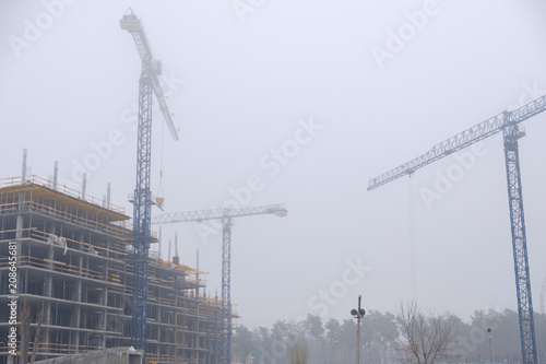 Crane on the background of ...