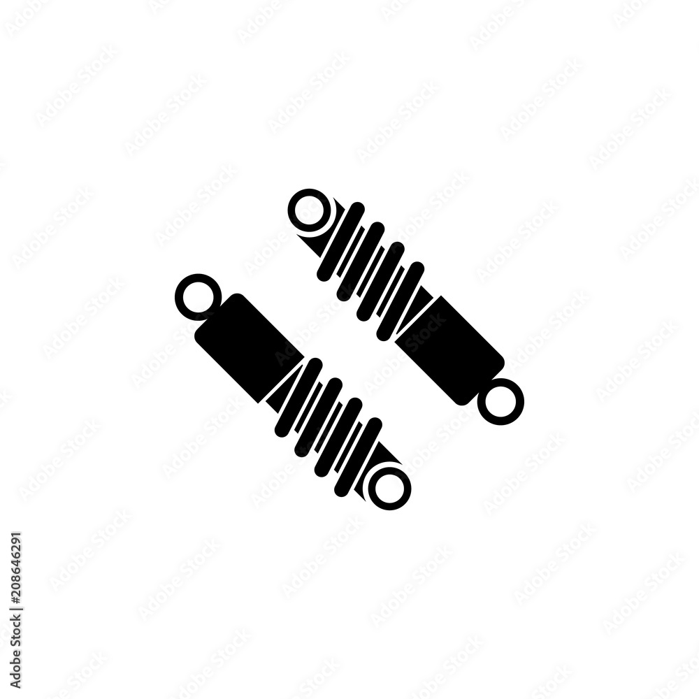 Pair of shock absorber isolated vector icon
