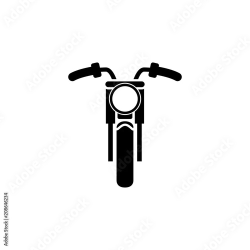 Motorcycle Front Simple Vector Isolated Icon